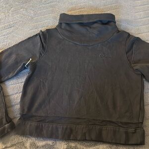 missing tags ZYIA ACTIVE Women's Cropped Black Mesh Cowl Neck small